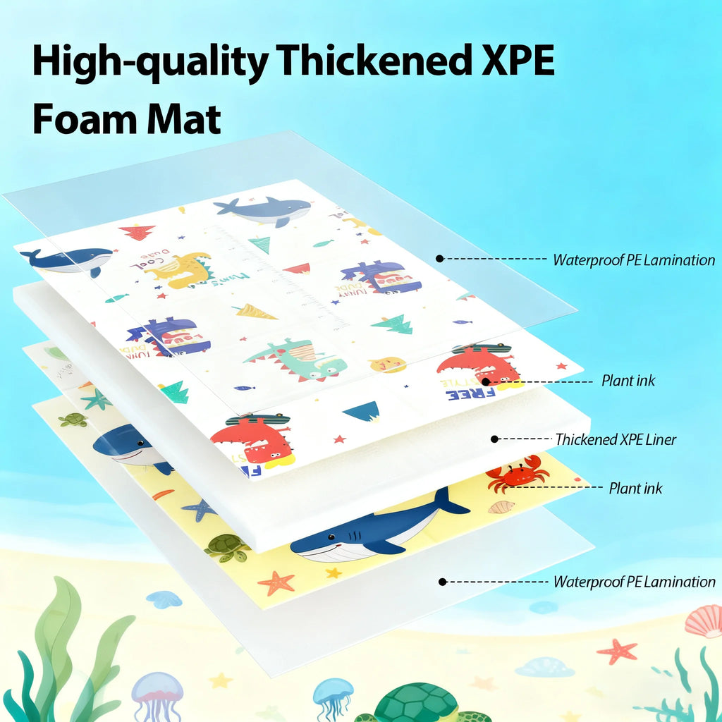 Foldable Extra Soft Non-Toxic Crawling Baby Play Waterproof Floor Mat