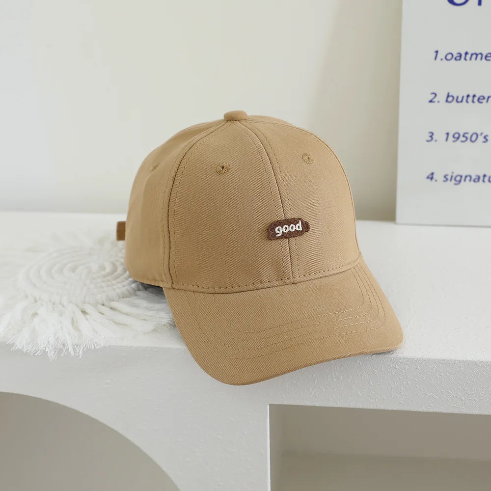 2025 Solid Letter Kids Baseball Cap Pattern Children Girls Boys Sun Hat Autumn Outdoor Adjustable Visor Baby Cap
