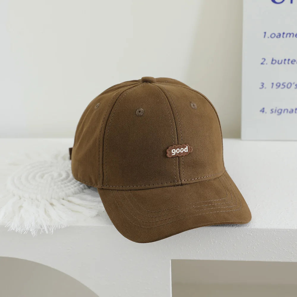 2025 Solid Letter Kids Baseball Cap Pattern Children Girls Boys Sun Hat Autumn Outdoor Adjustable Visor Baby Cap