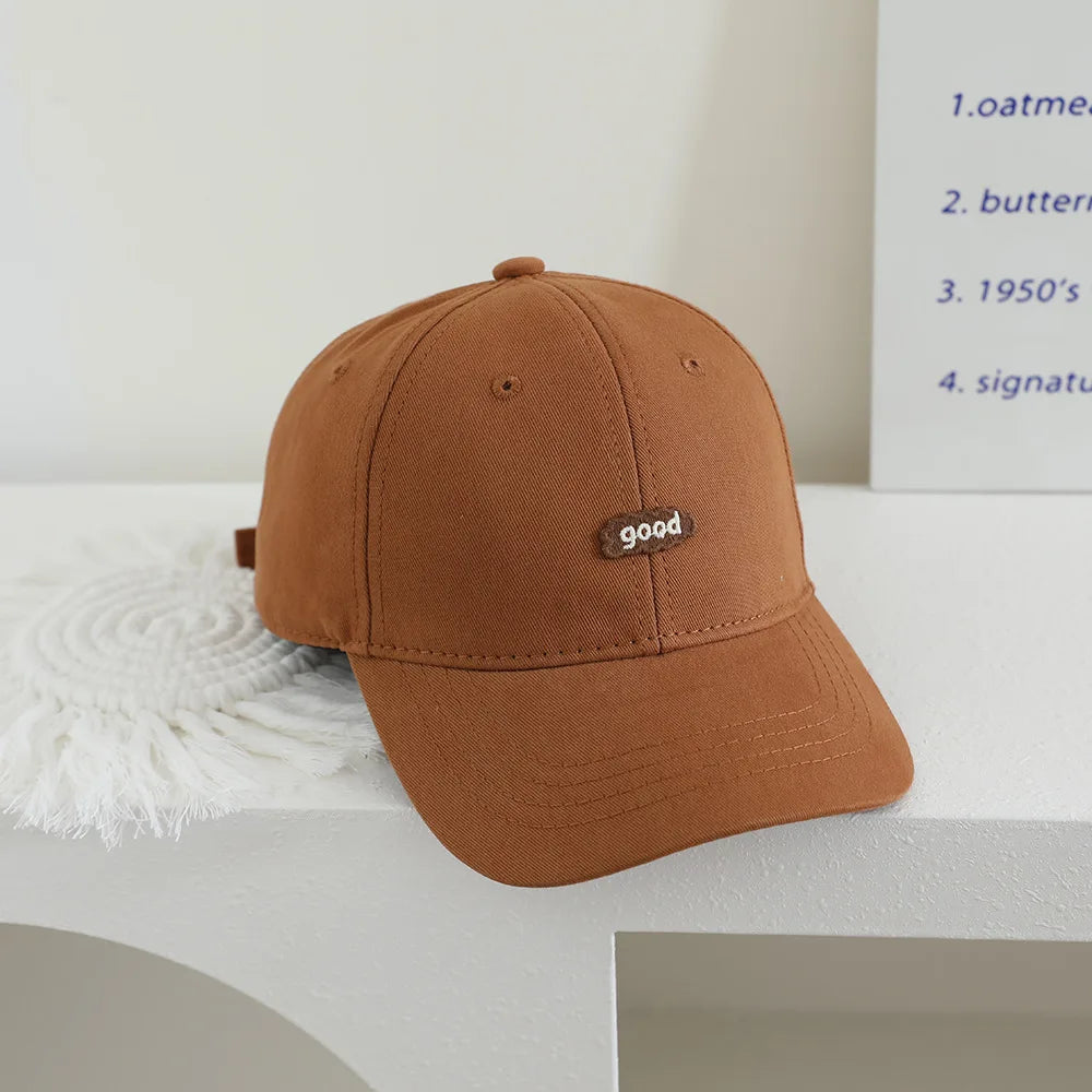 2025 Solid Letter Kids Baseball Cap Pattern Children Girls Boys Sun Hat Autumn Outdoor Adjustable Visor Baby Cap