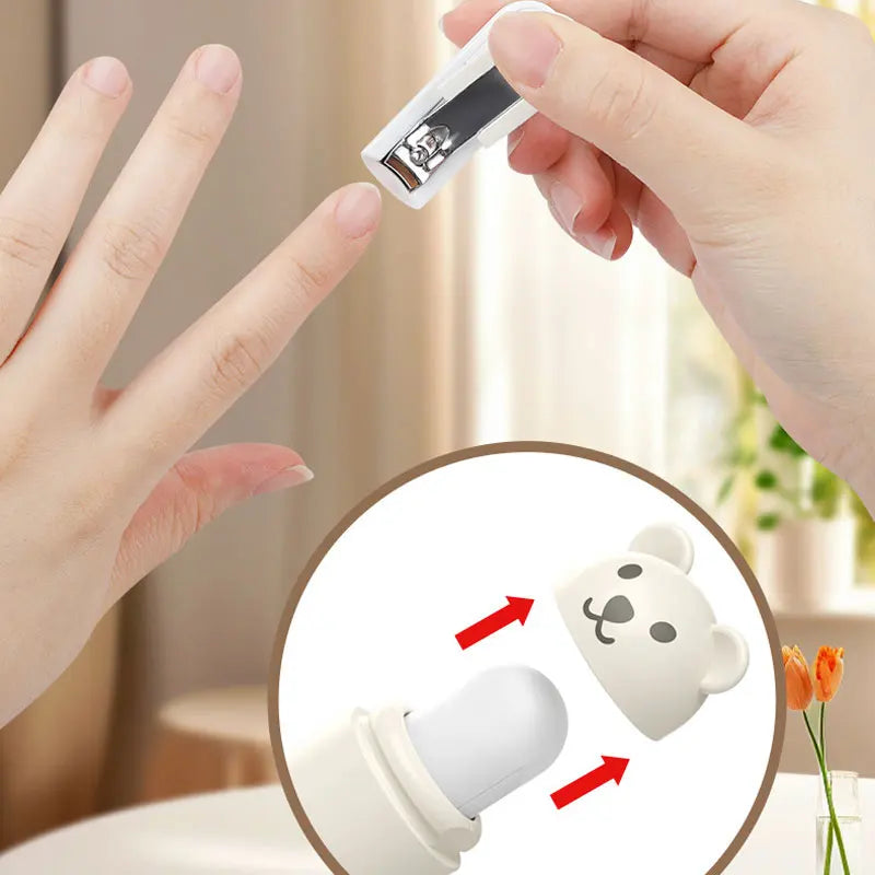 Little Bear Electric Nail Grinder, Electric Nail Polish Remover for Babies, Anti Scratch, Portable Nail Clipper, Nail Trimming