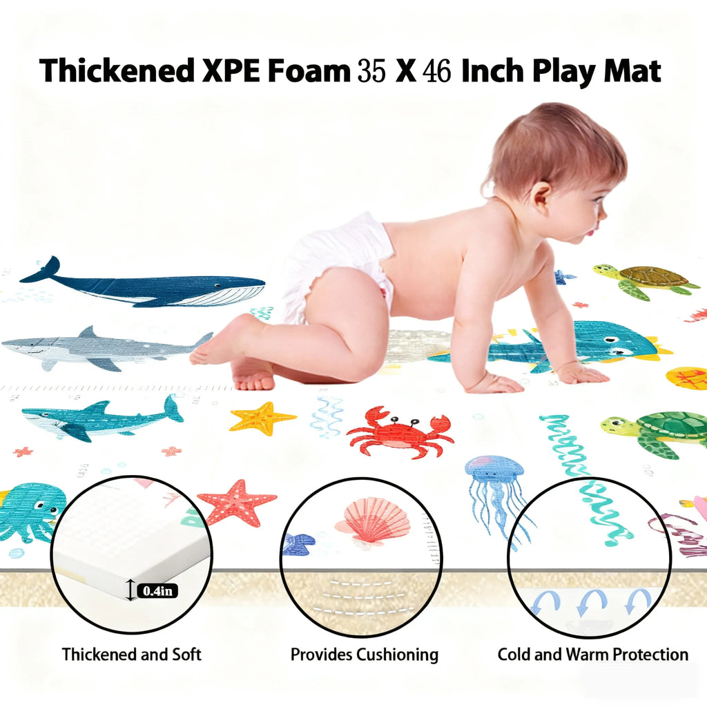 Foldable Extra Soft Non-Toxic Crawling Baby Play Waterproof Floor Mat