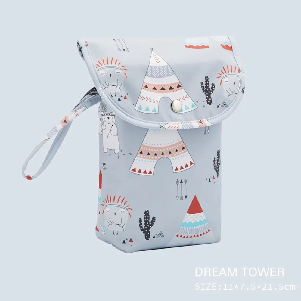 Portable Multi-functional Diaper Bag Waterproof Storage Organizer Nappy Bag Reusable Storage Pouch Stroller Carry