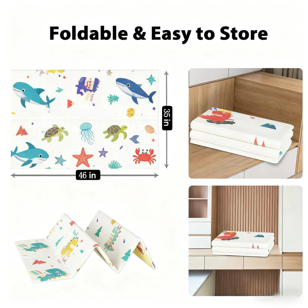 Foldable Extra Soft Non-Toxic Crawling Baby Play Waterproof Floor Mat