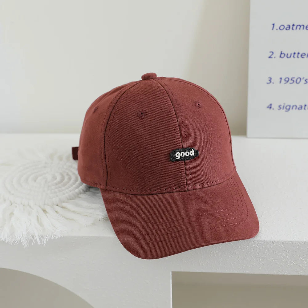 2025 Solid Letter Kids Baseball Cap Pattern Children Girls Boys Sun Hat Autumn Outdoor Adjustable Visor Baby Cap